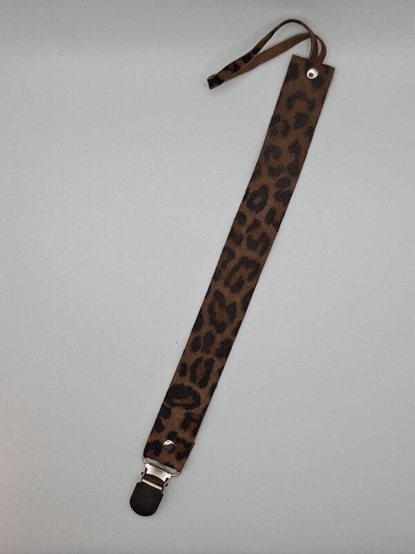 Speenkoord leopard leer